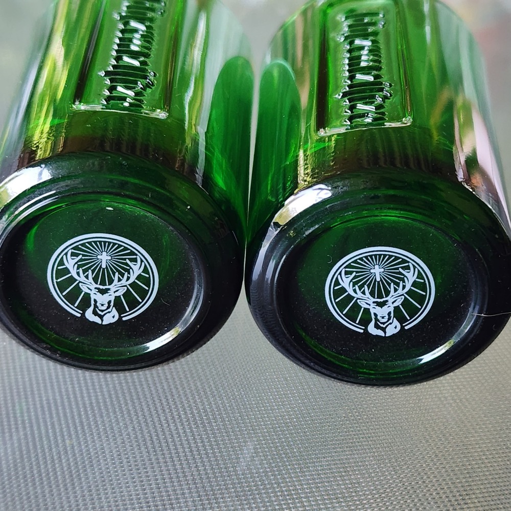 Jagermeister 1‎ Oz Green Glass Shot Glasses - Lot of 2